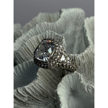 Beautiful Design 925 Sterling Silver Cz Ring Size 9