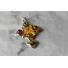 925 Sterling Silver Multicolor Amber Pendant