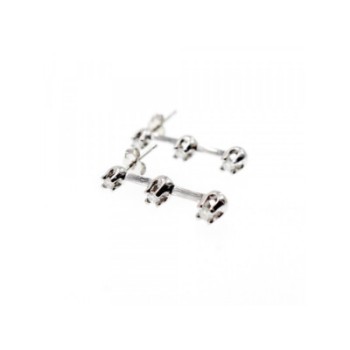 10K WHITE GOLD DIAMONDS EARRINGS