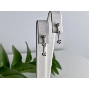 10K WHITE GOLD DIAMONDS EARRINGS