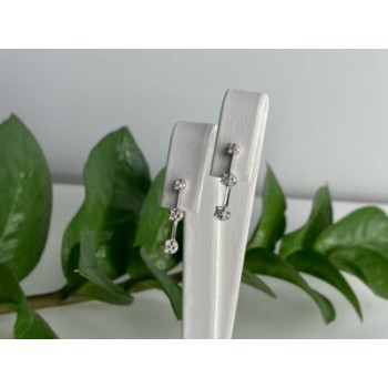 10K WHITE GOLD DIAMONDS EARRINGS