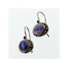 Vintage 925 Sterling Silver Agate & Marcasites Earrings
