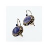 Vintage 925 Sterling Silver Agate & Marcasites Earrings