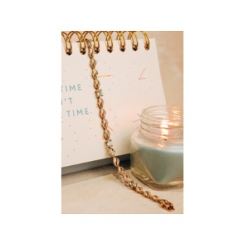 925 STERLING SILVER GOLD PLATED TOPAZ BRACELET