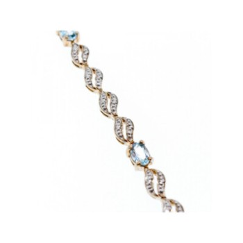 925 STERLING SILVER GOLD PLATED TOPAZ BRACELET