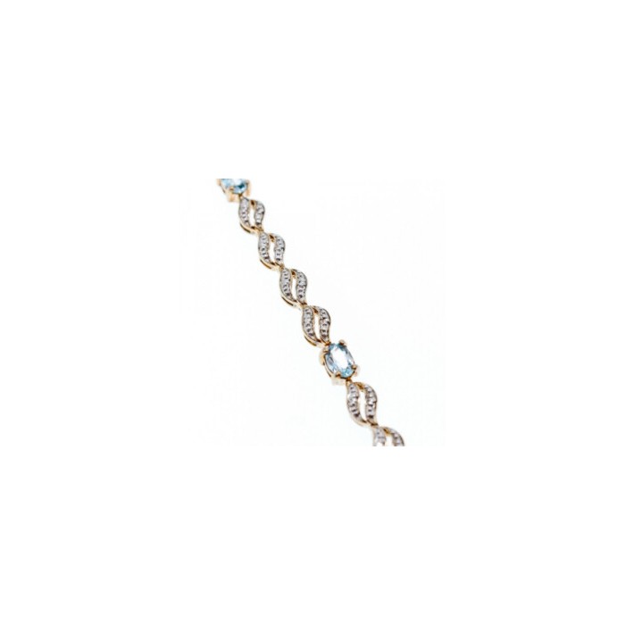 925 STERLING SILVER GOLD PLATED TOPAZ BRACELET