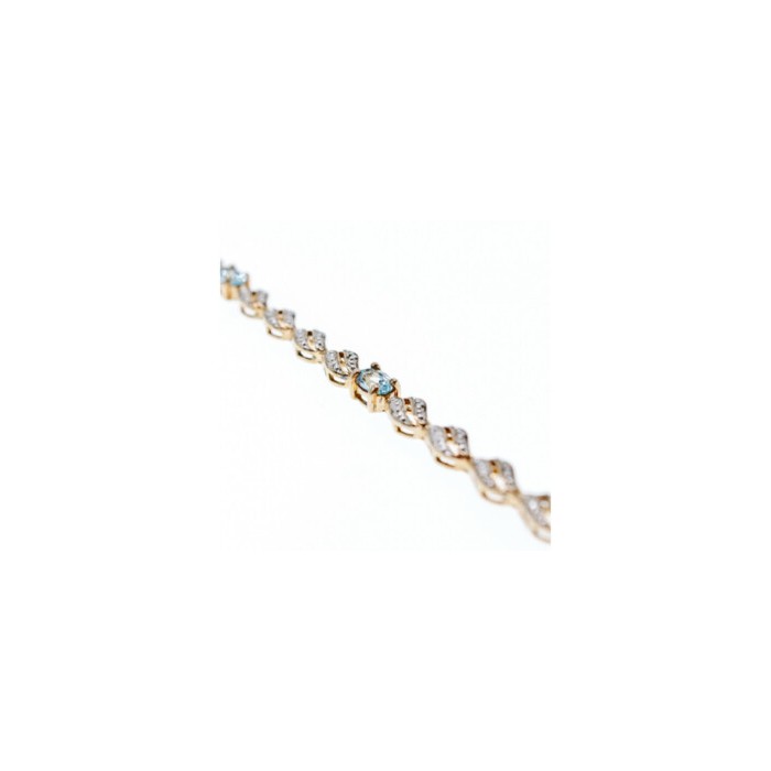 925 STERLING SILVER GOLD PLATED TOPAZ BRACELET