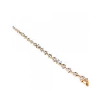 925 STERLING SILVER GOLD PLATED TOPAZ BRACELET