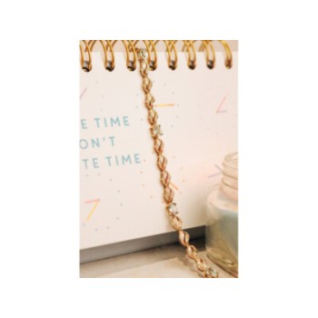 925 STERLING SILVER GOLD PLATED TOPAZ BRACELET