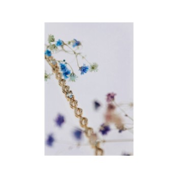 925 STERLING SILVER GOLD PLATED TOPAZ BRACELET