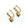 925 Sterling Silver Gold Plated Alpanite & CZ Earrings Turkey