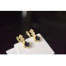 925 Sterling Silver Gold Plated Alpanite & CZ Earrings Turkey