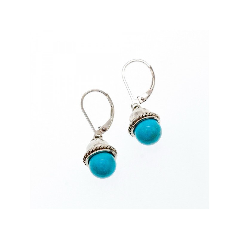 925 Sterling Silver Turquoise Earrings