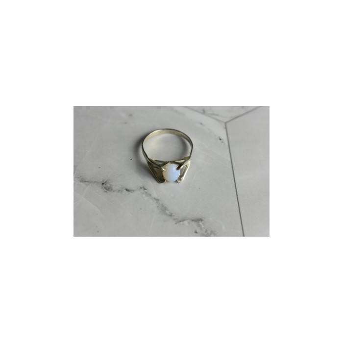 925 Sterling Silver Opal Ring Size 6.5