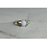 925 Sterling Silver Opal Ring Size 6.5