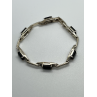 925 STERLING SILVER  AGATE & MARCASITE BRACELET