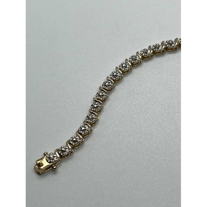 925 STERLING SILVER GOLD PLATED CHARM  BRACELET