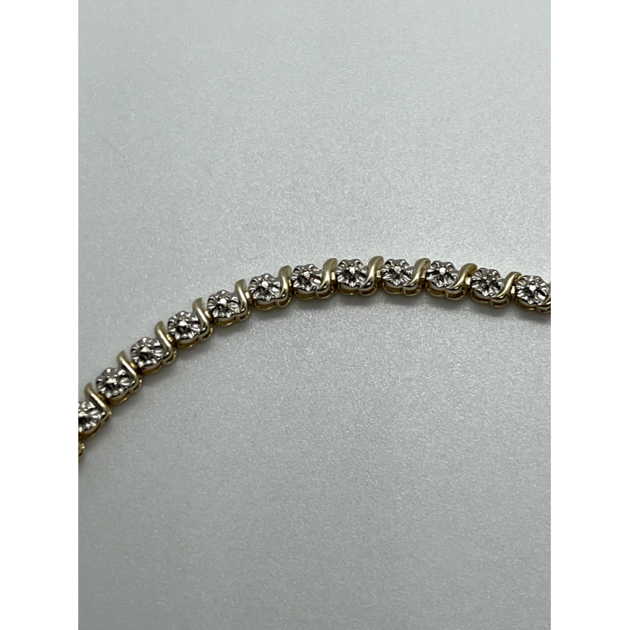 925 STERLING SILVER GOLD PLATED CHARM  BRACELET