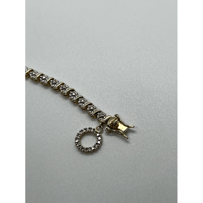 925 STERLING SILVER GOLD PLATED CHARM  BRACELET