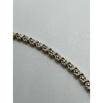 925 STERLING SILVER GOLD PLATED CHARM  BRACELET