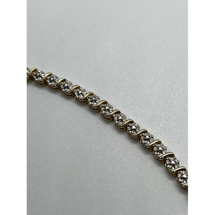 925 STERLING SILVER GOLD PLATED CHARM  BRACELET