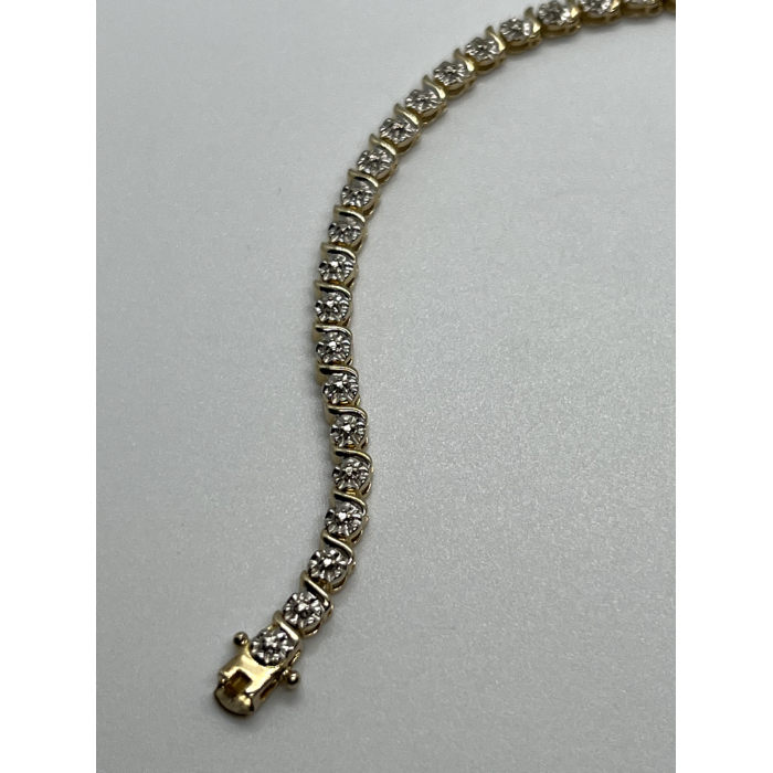 925 STERLING SILVER GOLD PLATED CHARM  BRACELET