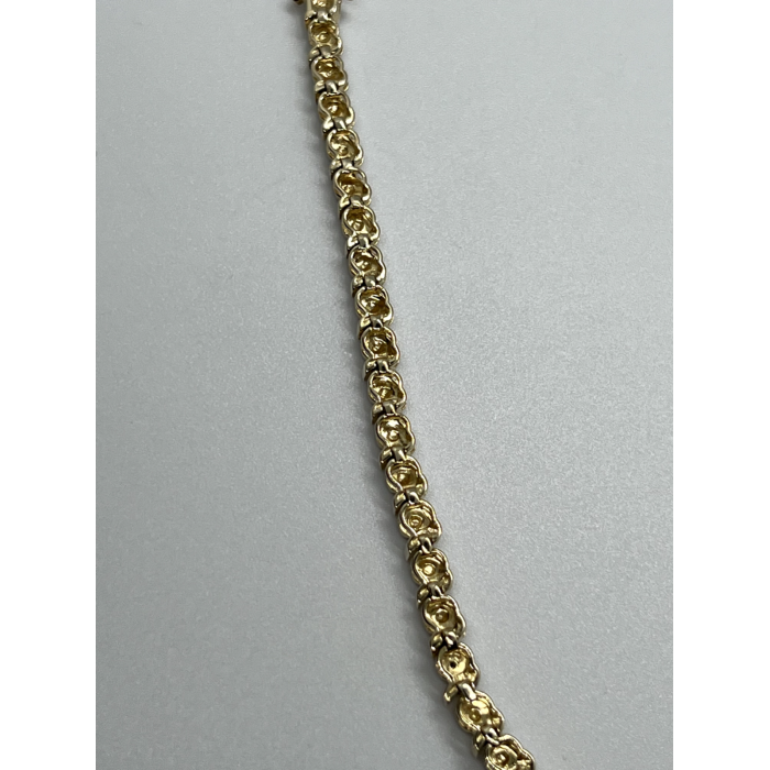 925 STERLING SILVER GOLD PLATED CHARM  BRACELET