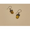 Vintage 925 Sterling Silver Amber Earrings