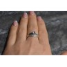 925 Sterling Silver Morganite & Jewelry Glass Ring Size 8