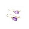 10K YELLOW GOLD TOURMALINE & DIAMOND EARRINGS