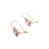 10K YELLOW GOLD TOURMALINE & DIAMOND EARRINGS