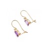 10K YELLOW GOLD TOURMALINE & DIAMOND EARRINGS