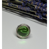 Modern Art Design Green CZ Ring Size 6
