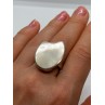 925 Sterling Silver Abalone Shell Ring Size 12