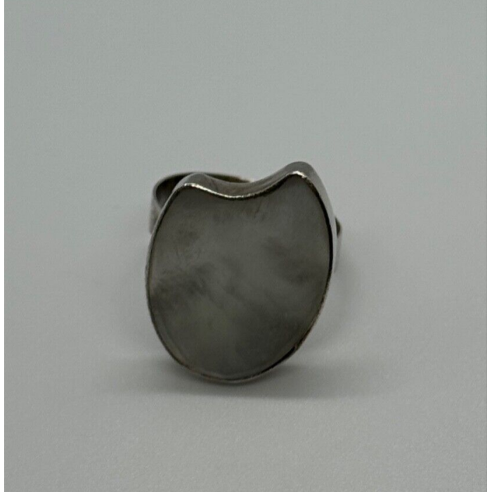 925 Sterling Silver Abalone Shell Ring Size 12