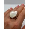 925 Sterling Silver Abalone Shell Ring Size 12