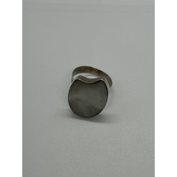925 Sterling Silver Abalone Shell Ring Size 12