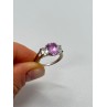 925 Sterling Silver Pink & White Spinel Ring Size 6