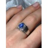Men's 925 Sterling Silver Star Sapphire Ring Size 8.5