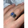 Men's 925 Sterling Silver Star Sapphire Ring Size 8.5