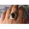 925 Sterling Silver Hessonite Ring Size 9