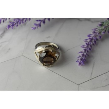 925 Sterling Silver Hessonite Ring Size 9