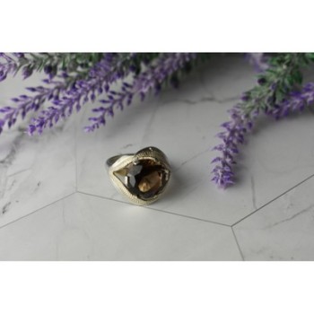 925 Sterling Silver Hessonite Ring Size 9