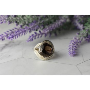 925 Sterling Silver Hessonite Ring Size 9