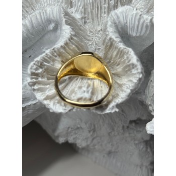 925 Sterling Silver Gold Plated Ring Size 7