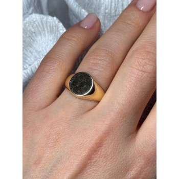 925 Sterling Silver Gold Plated Ring Size 7