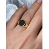 925 Sterling Silver Gold Plated Ring Size 7