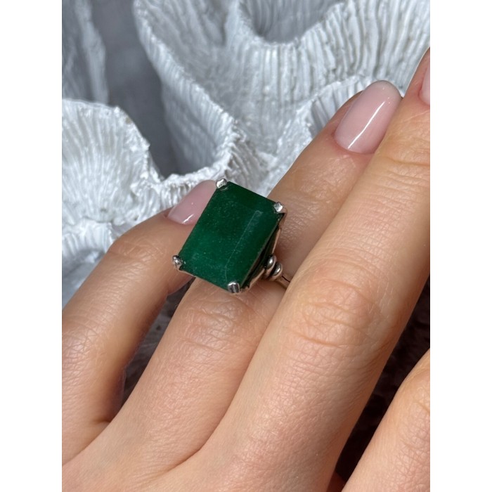 Vintage 925 Sterling Silver Emerald Ring Size 5