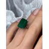 Vintage 925 Sterling Silver Emerald Ring Size 5