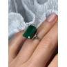 Vintage 925 Sterling Silver Emerald Ring Size 5